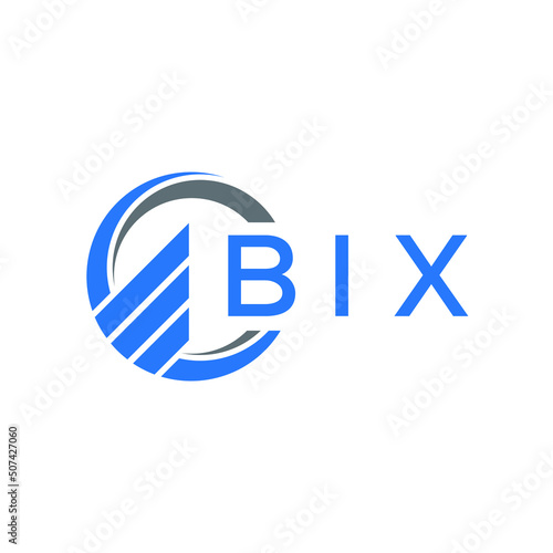 BIX Flat accounting logo design on white  background. BIX creative initials Growth graph letter logo concept. BIX business finance logo design. photo