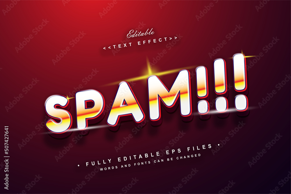 editable spam text effect perfect for digital developer tools.typhography logo