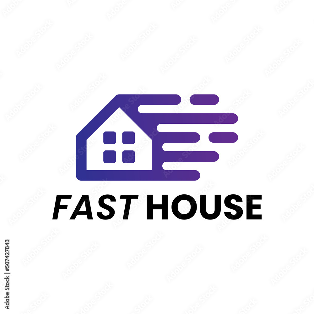 fast house logo design