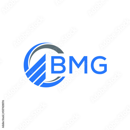 BMG Flat accounting logo design on white  background. BMG creative initials Growth graph letter logo concept. BMG business finance logo design. photo