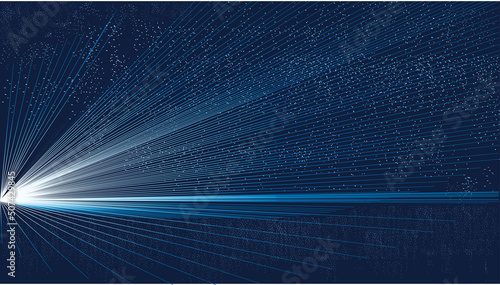 background with space and stars, Star warp. Hyperspace jump, traces of moving stars light and interstellar fast speed travel. Wormhole space tunnel abstract vector background illustration