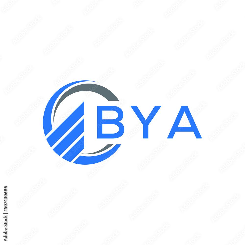 BYA Flat accounting logo design on white background. BYA creative initials Growth graph letter logo concept. BYA business finance logo design. BYA Flat accounting logo design on white background. BYA creative initials Growth graph letter logo concept. BYA business finance logo design.