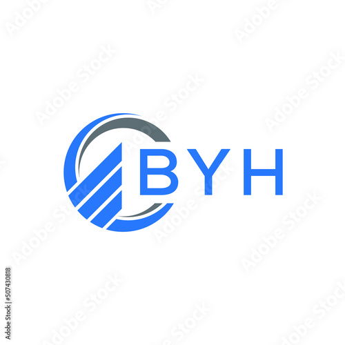 Free Download BYH Flat accounting logo design on white  background. BYH creative initials Growth graph letter logo concept. BYH business finance logo design. - GFXLoad