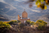 Uzbekistan, in the village of Katta Langar, view on the mausoleum. 