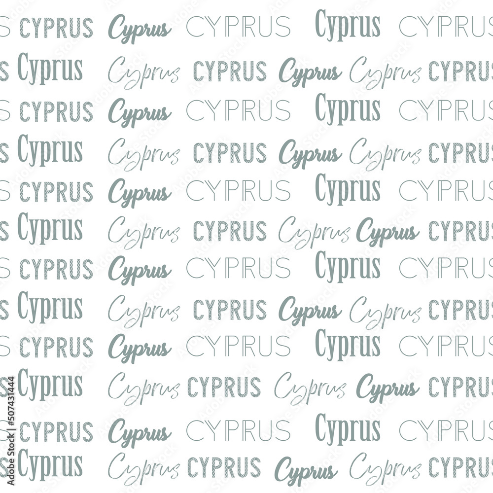 Cyprus text lettering pattern background Cyprus text lettering pattern background
