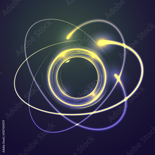 Abstract atom background. Chemical element science concept.