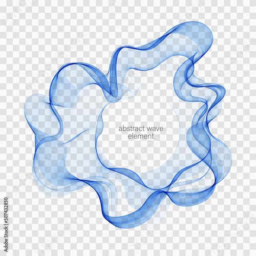 Circle shape. Blue wavy circle lines. transparent circle. Vector circle. Abstract circles waves. Circle frame.