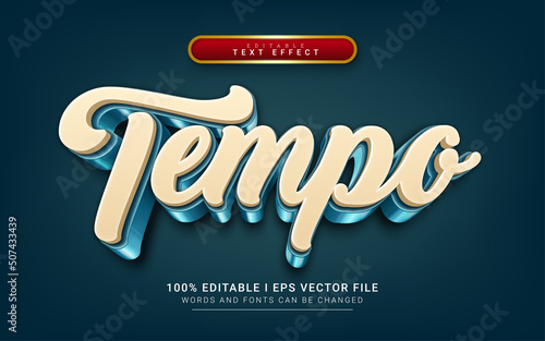 tempo 3d style text effect