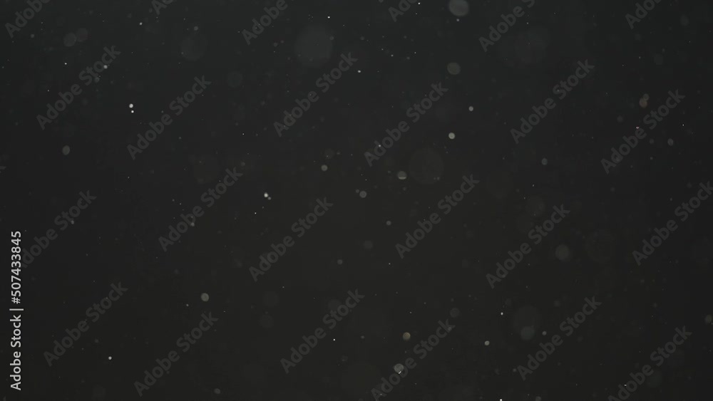 Slow motion real dust particles floating in the air with natural sunlight over black background Slow motion real dust particles floating in the air with natural sunlight over black background