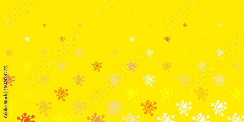 Light Yellow vector texture with disease symbols.
