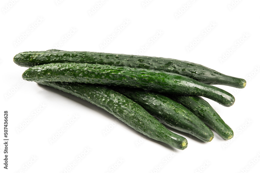 fresh cucumber isolated on white background. fresh cucumber isolated on white background.