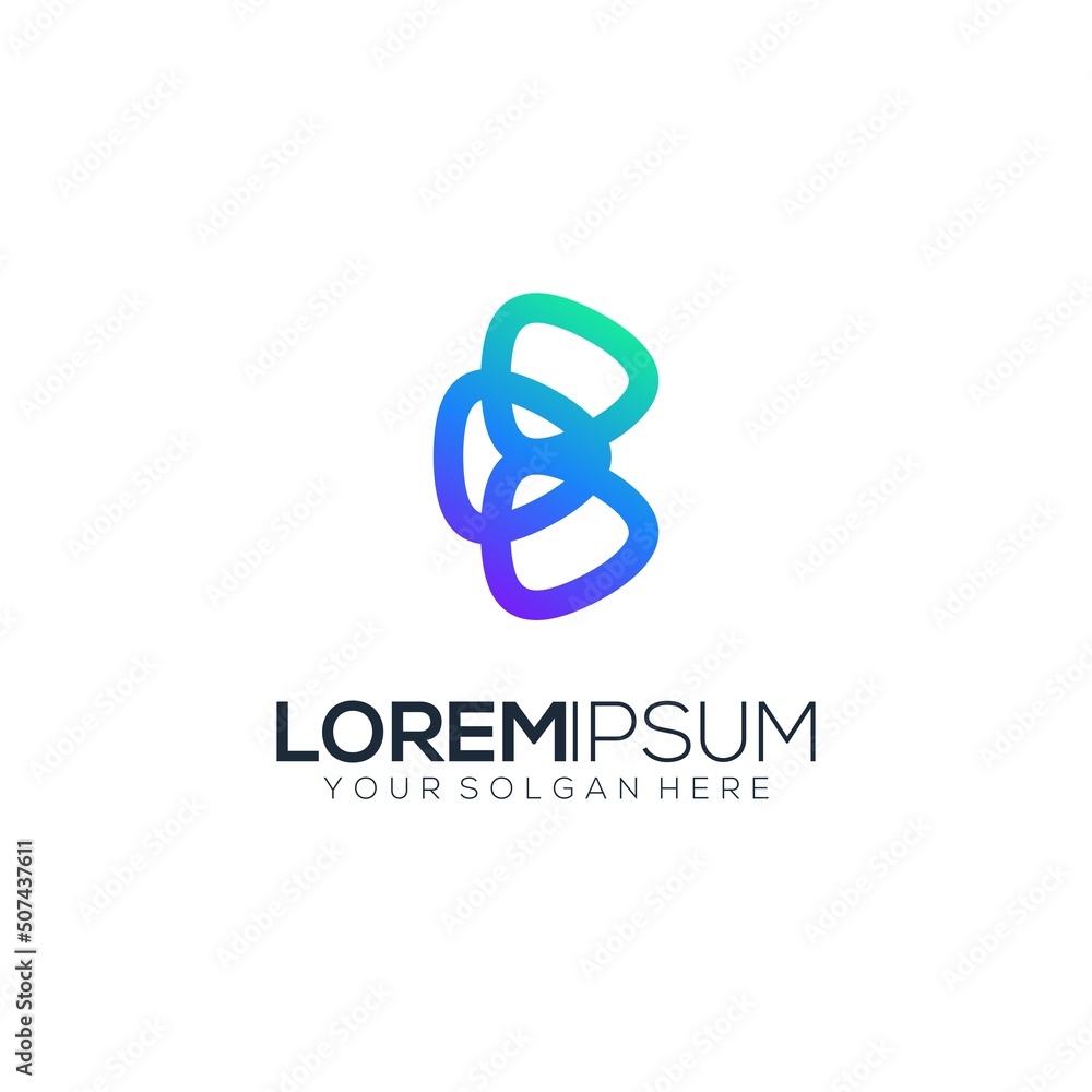 letter e media logo modern colorful letter e media logo modern colorful