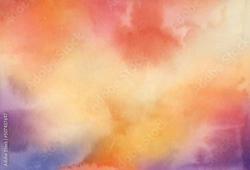 Beautiful colourful watercolour background. Versatile artistic image for creative design projects: posters, banners, cards, magazines, covers, prints, wallpapers. Modern art.