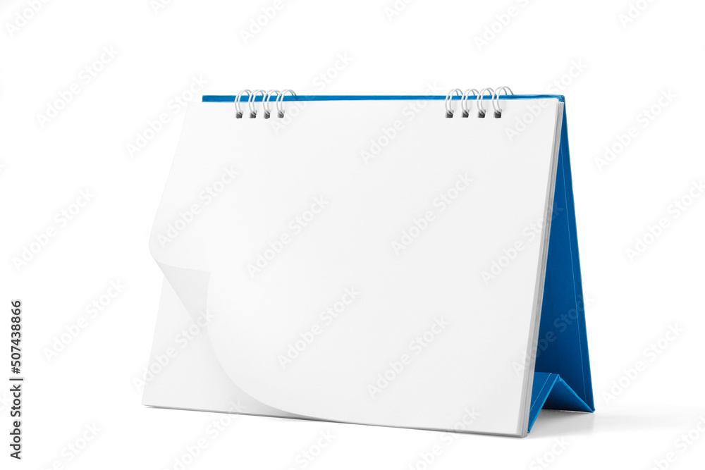 Blank desktop calendar isolated on white Blank desktop calendar isolated on white