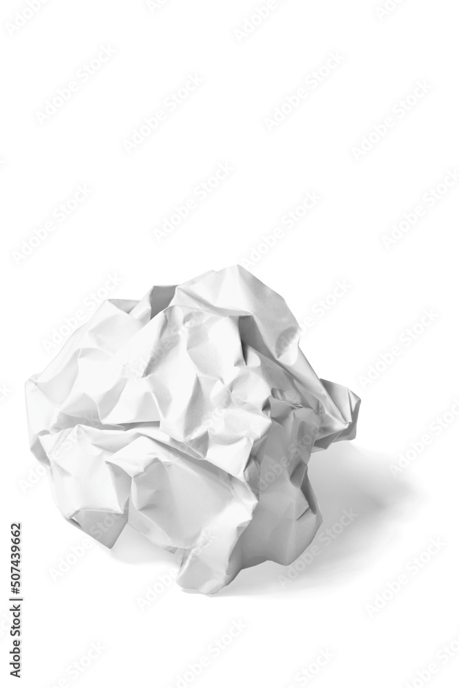 White Paper Ball isolated on white