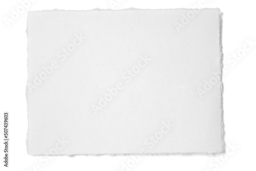 Ripped piece of paper isolated on white