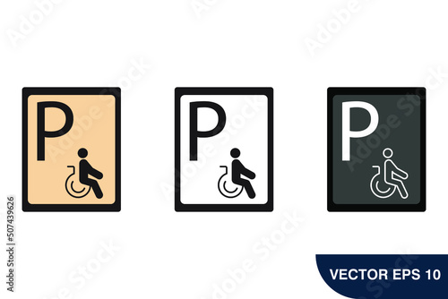 parking sign icons  symbol vector elements for infographic web