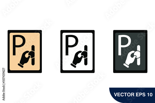 parking sign icons  symbol vector elements for infographic web