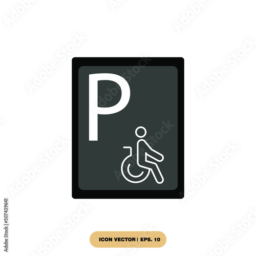 parking sign icons  symbol vector elements for infographic web