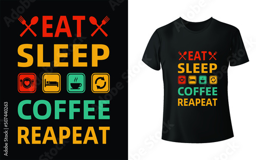 Trendy Coffee t shirt design photo