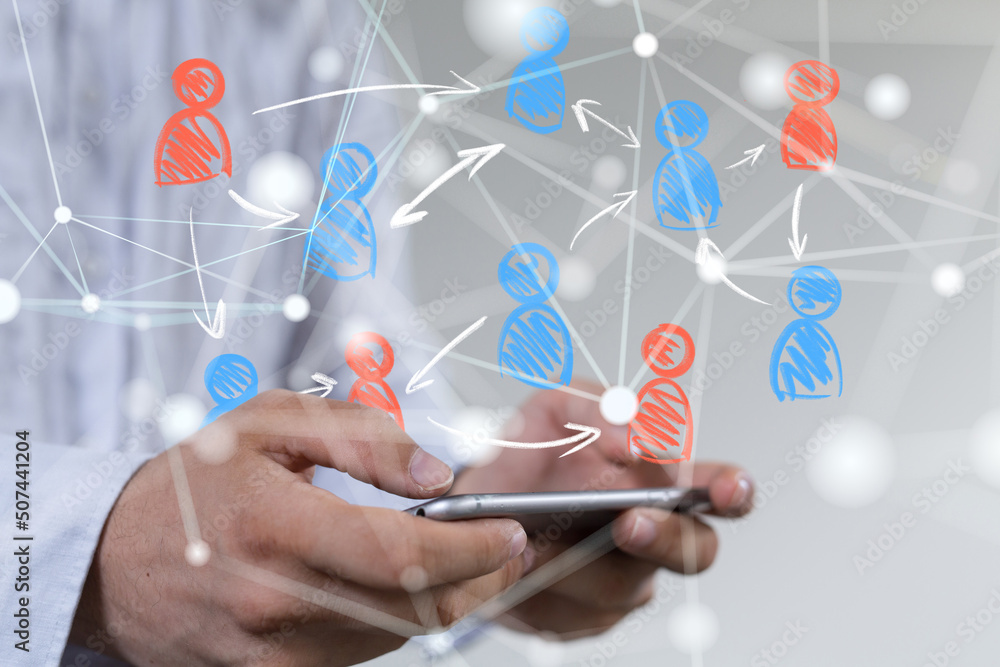 Global network. Blockchain. 3D illustration. Neural networks and artificial intelligence. Abstract Global network. Blockchain. 3D illustration. Neural networks and artificial intelligence. Abstract