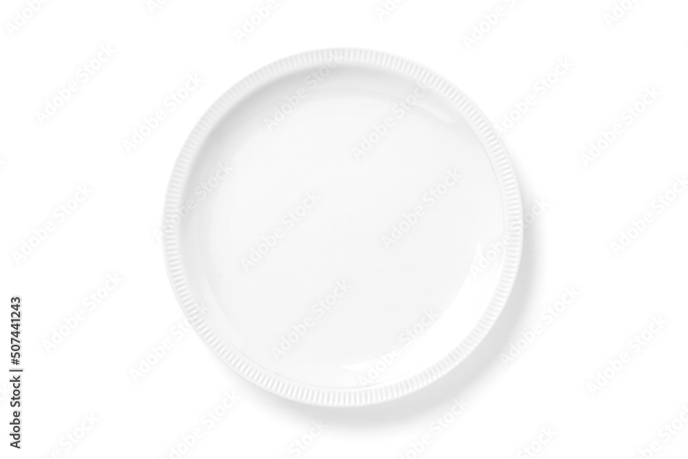 Empty plate isolated on white
