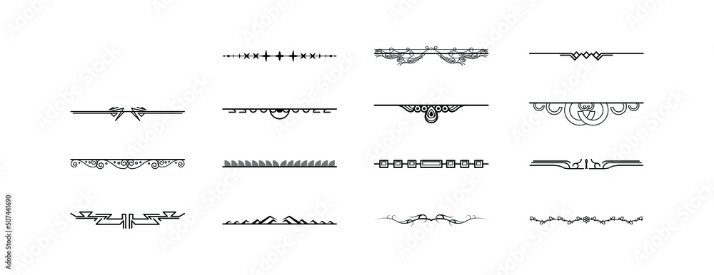 Set Black Simple Line Collection Doodle Border Elements Vector Design Style Sketch Isolated Illustration For Banner Set Black Simple Line Collection Doodle Border Elements Vector Design Style Sketch Isolated Illustration For Banner