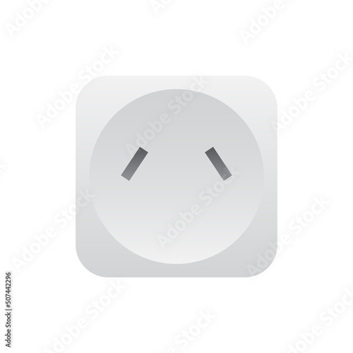 Realistic socket outlet icon, Vector.