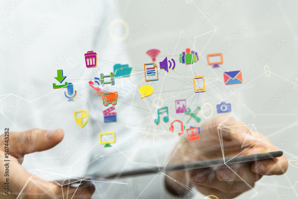 Protect Cloud Information Data Concept.. Protect Cloud Information Data Concept..
