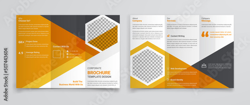 Professional corporate business agency modern and multipurpose creative consultant Tir-Fold Brochure template design
