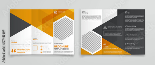Professional corporate business agency modern and multipurpose creative consultant Tir-Fold Brochure template design
