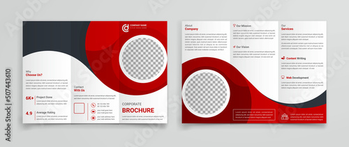 Professional corporate business agency modern and multipurpose creative consultant Tir-Fold Brochure template design
