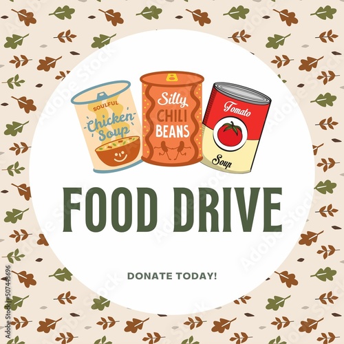 Food drive can donation