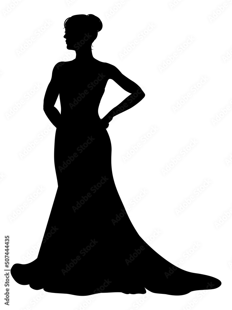 Bride Bridal Wedding Dress Silhouette Woman Design Bride Bridal Wedding Dress Silhouette Woman Design