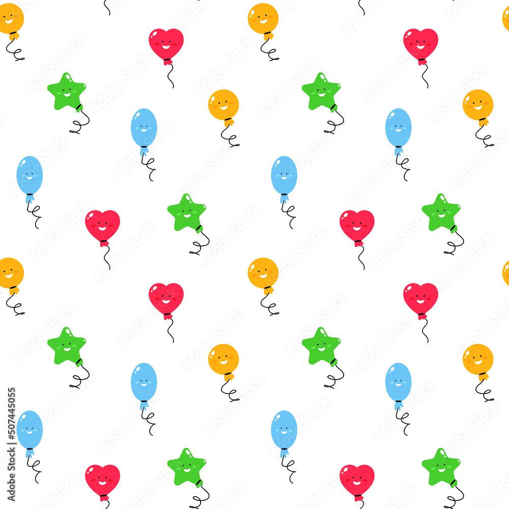 Hot air balloons color pattern