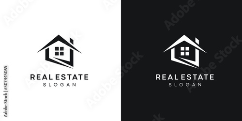 Abstract real estate logo design, home logo design, house, vector logo design