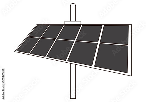 Icono de panel solar en fondo blanco.
