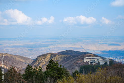 Landscape of Sighnaghi town in Kaheti region of Georgia.... photo