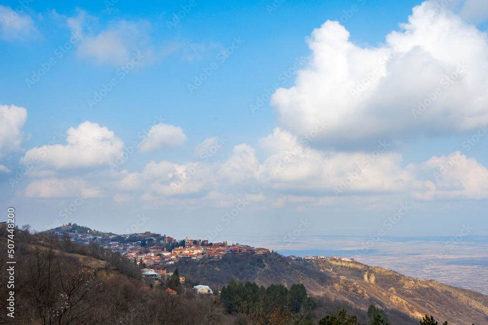 Landscape of Sighnaghi town in Kaheti region of Georgia....