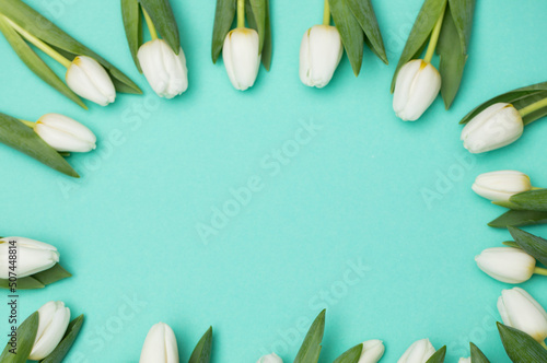 White flowers. Background. 8 march. 
