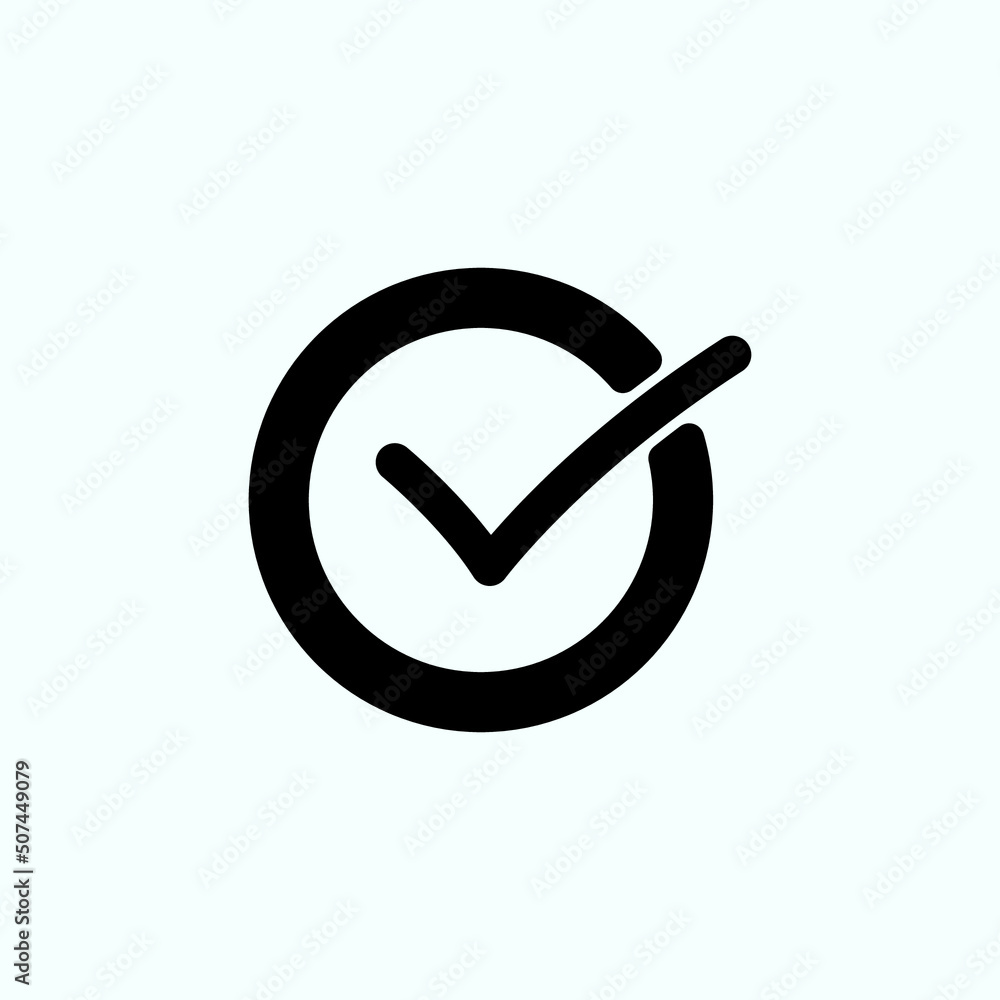 Check mark black line icons. Vector illustration. eps - Vector Check mark black line icons. Vector illustration. eps - Vector