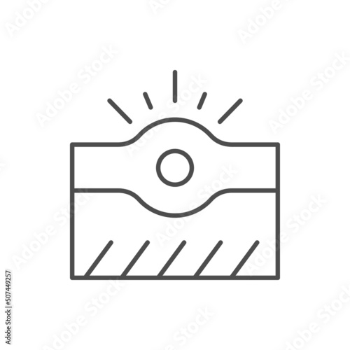 Skin inflammation line outline icon