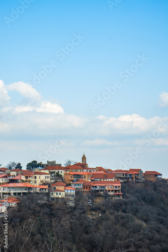 View of Sighnaghi town in Kaheti region of Georgia.