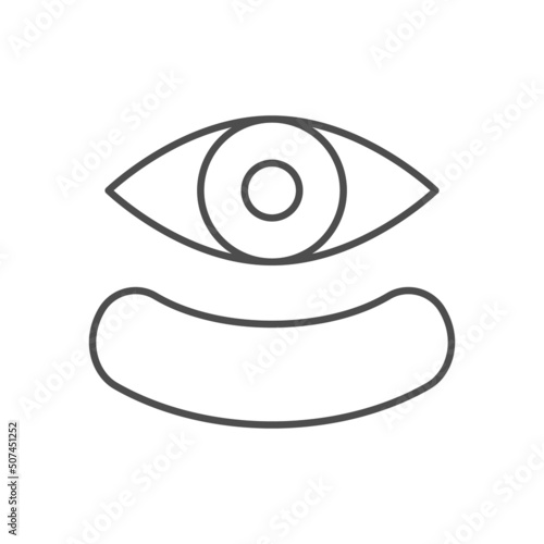 Under eye patch line icon