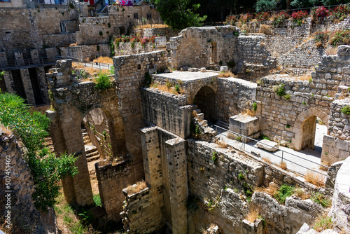 фотографія Jerusalem, Israel - June 9 2019: The ancient remains of the Bethesda pool