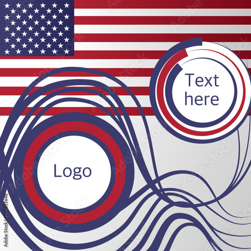 Independence Day fourth of July Vector illustration design concept for celebration shopping discount