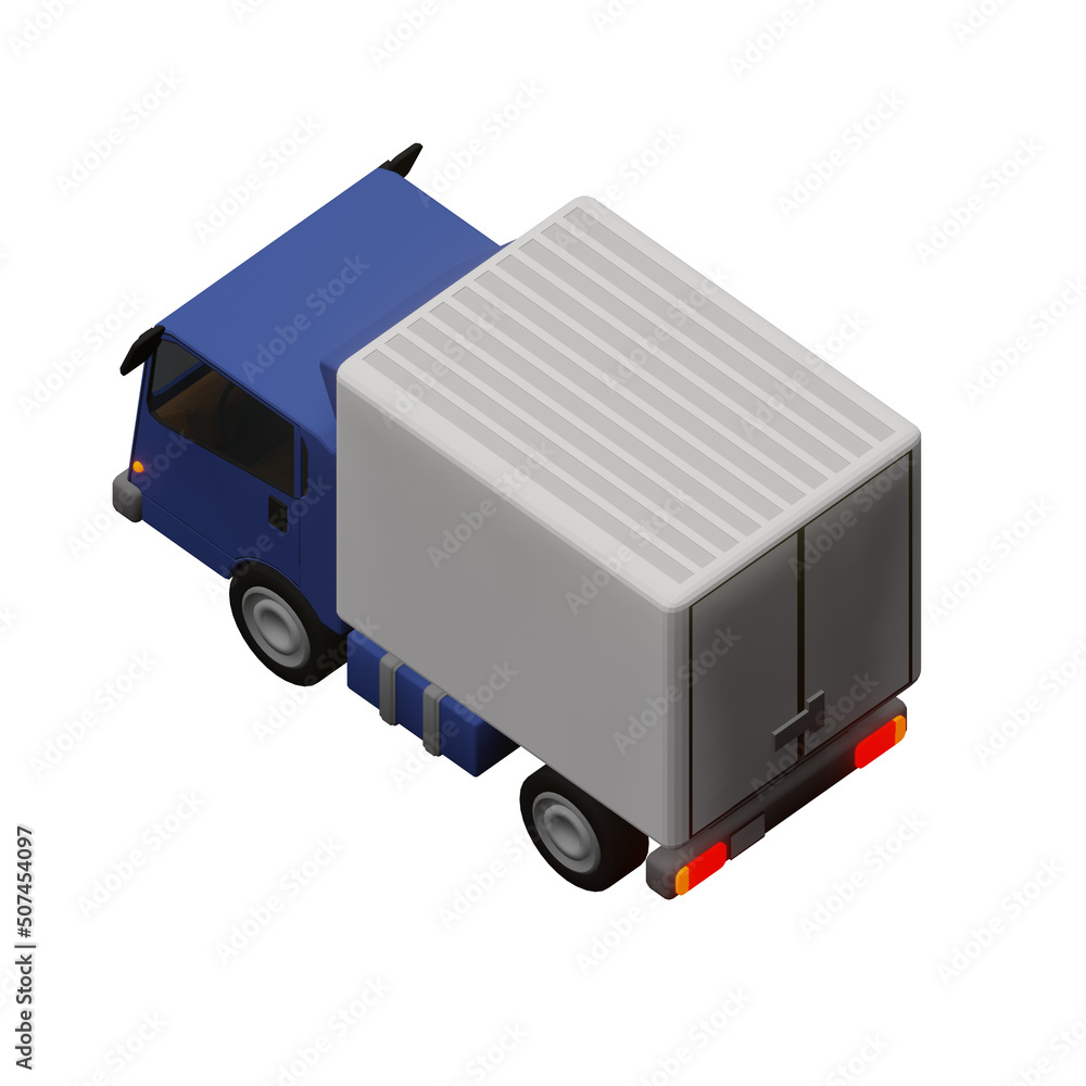 Simple cargo truck for toon style scenes. Ready for your movies, TV, advertising, ilustrations, or game, etc. Simple cargo truck for toon style scenes. Ready for your movies, TV, advertising, ilustrations, or game, etc.