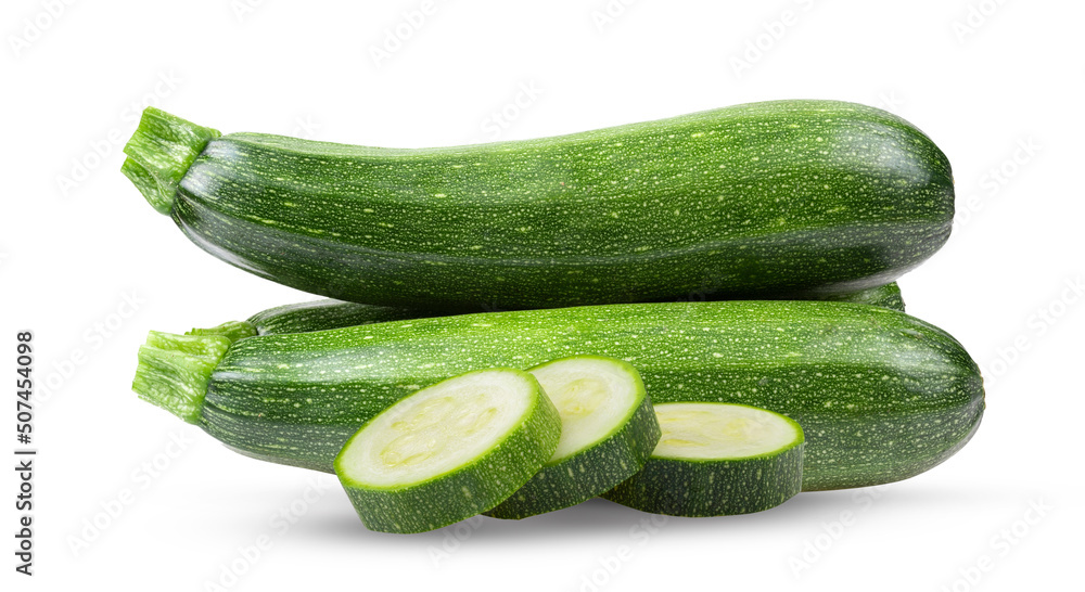 Fresh zucchini isolated on white Fresh zucchini isolated on white