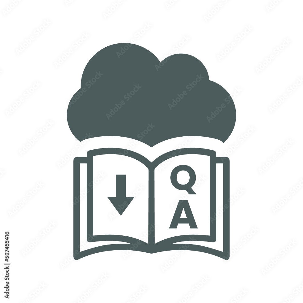 Cloud, education, download icon. Gray vector Illustration. Cloud, education, download icon. Gray vector Illustration.