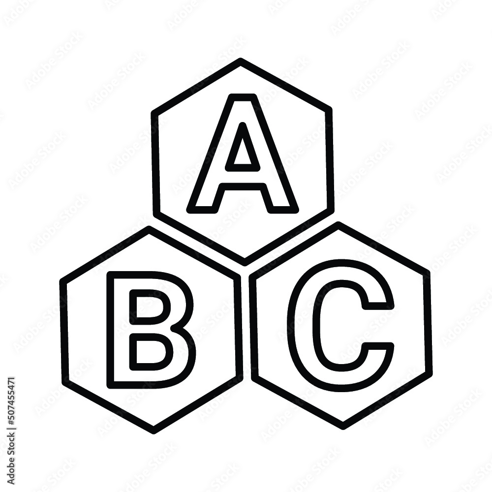 Language, ABC outline icon. Line vector design. Language, ABC outline icon. Line vector design.